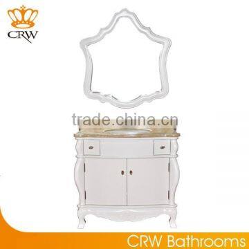 CRW OY-2923 White Solid Wood Vanity Bathroom