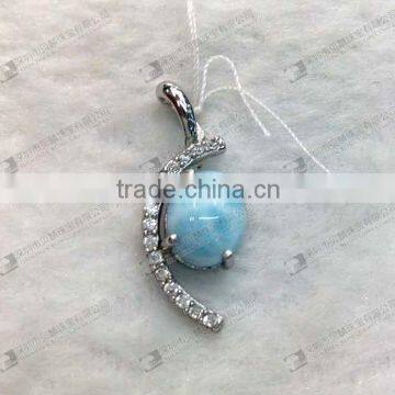 Best Price 925 Silver Natural Larimar jewelry