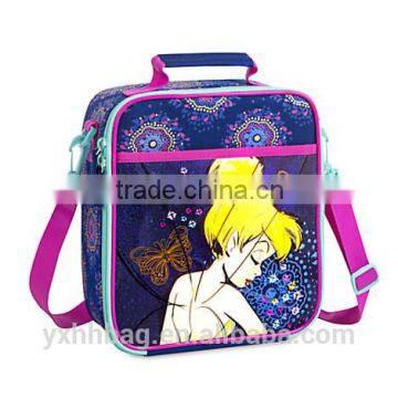 Kids cartoon picture of school bag Tinker Bell Lunch Tote thermal bag for lunch box (YX-Z063)