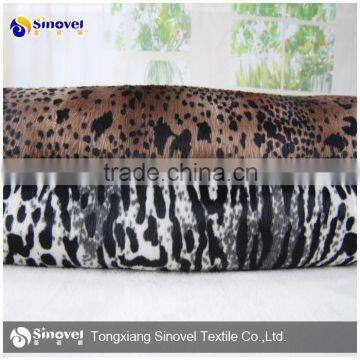 Animal printed velvet fabric pet products fabric for pet bed