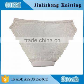 Europe Style White Colour Sexy Lace Milk Silk Briefs Panty Ladies Beautiful Undergarment photo-2