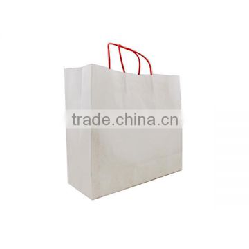 white custom recycle kraft paper bag printing