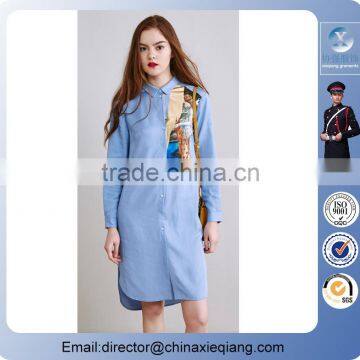 2016 Fashion Ladies Elegant Printed Dress Shirt
