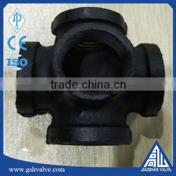 3/4" and 1"black pipe fitting malleable iron side outlet tee with low price