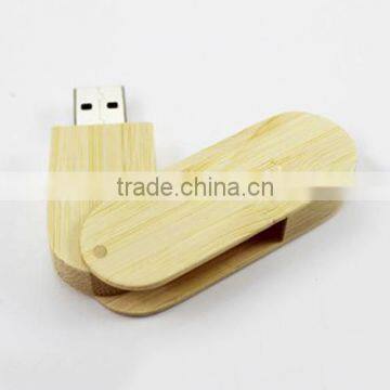 2017 New gift printed logo Wooden swivel flash drive disk 2gb 8gb