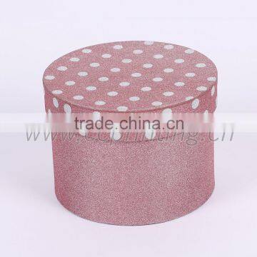 Round Pink Paper Tea Box Glitter Cardboard Tube Box photo-2