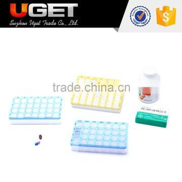 Promotion customized plastic drawer 28 day travel pill box case