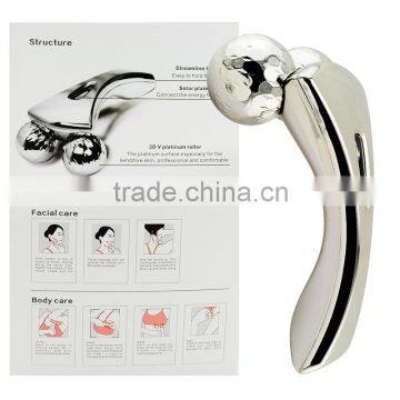3D Facial Massage Roller Y Shape Platinum Solar Energy Massager photo-6