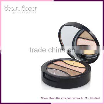 Hot!! Professional 4 color eyeshadow in bronz palette with makeup tool