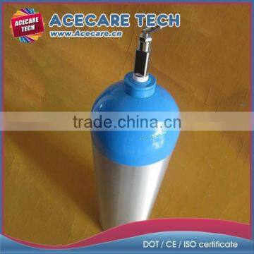 Seamless aluminum alloy cylinder, 15L-15MPa Medical oxygen aluminum gas cylinder, DOT 3AL/CE certificate