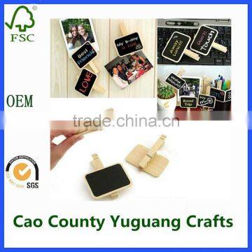 Mini Rectangle Chalkboard Wooden Blackboard Clips for Wedding Birthday Party Decorations photo-5