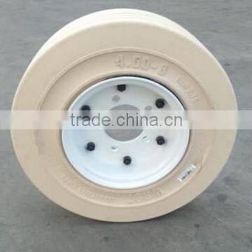 Solid Tire With Rim Solid Wheel 4.00-8 3.75 for Heavy Trolleys photo-5