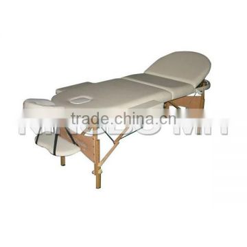 Portable 3 fold Massage Table SPA Wooden Leg with Carry Case