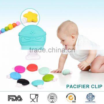 BPA Free Cute Baby Wooden Pacifier Chain for Baby Teething photo-5
