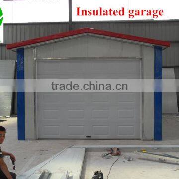 steel car garage with EPS sandwich panels