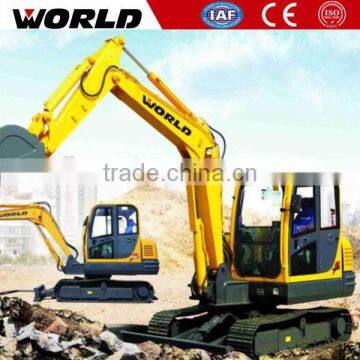 with auger 6 ton hydraulic chain drive excavator machine for sale