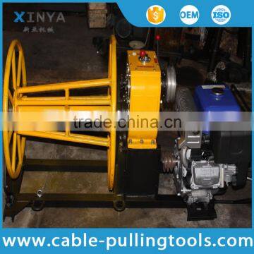 Stringing Equipment 2 Ton Gasoline Engine Winch Wire Take Up Winch