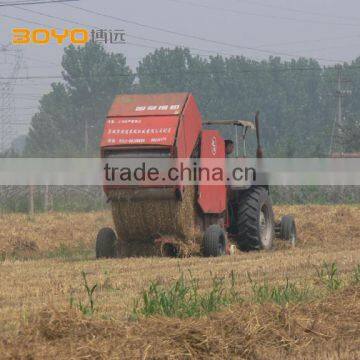 Straw bale press machine