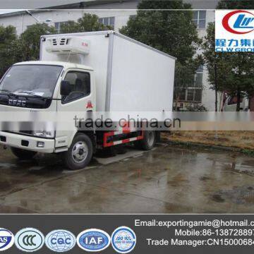 3 ton dongfeng 6 wheels small refrigerator freezer truck