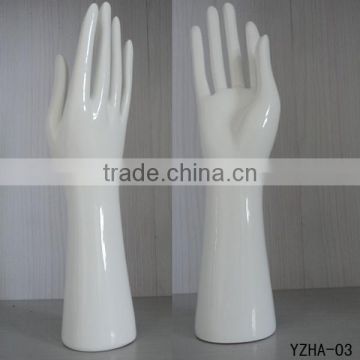 Glossy fiberglass mannequin hand for glove