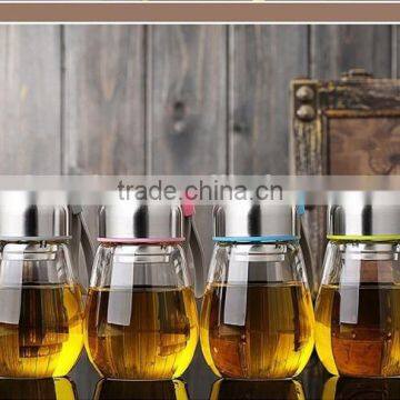 Wholesale Creative Big Belly Penguins Cup Glass Cup Diving Silicone Strap Penguin Tea Glass photo-6