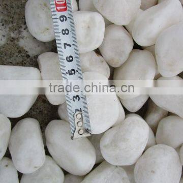 Tumbled Snow White Pebble Stone for Landscaping Paving photo-2