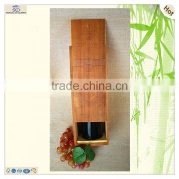 Custom Logo Laser Engraving Colored Wood Wine Box photo-5