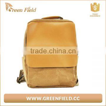 Washable Kraft Paper Comfortable Backpack Hot Sell Brown Kraft Paper High School Backpack photo-2