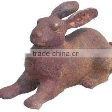 Cast Iron Vivid Metal Rabbit Statue photo-3