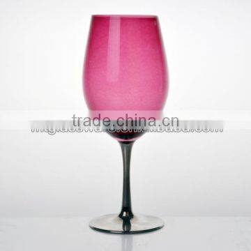 Color Red Wine Glass With Silver Stem and Base photo-5