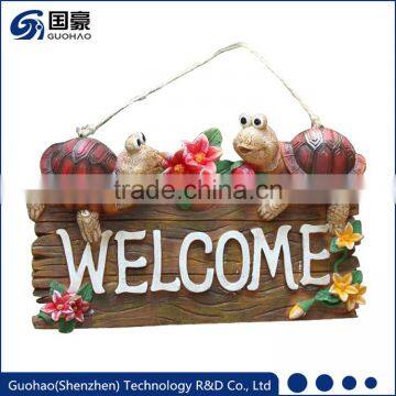 Attractive Welcome tortoise garden sign Statue