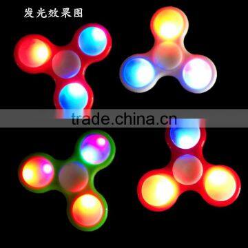 2017 New gadget new design LED fidget spinner toy colorful led light hand spinner