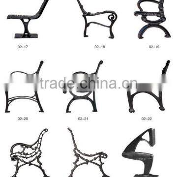 cast iron park bench legs with various design and shapes