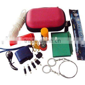 YYS12081 Outdoor survival kit with Dynamo Hand-Crank USB Cell Phone Emergency Charger