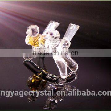 Wholesale Double Crystal Birds With a Trunk as Customized Crystal Gifts/crystal Wedding Table Gift for Guests photo-2