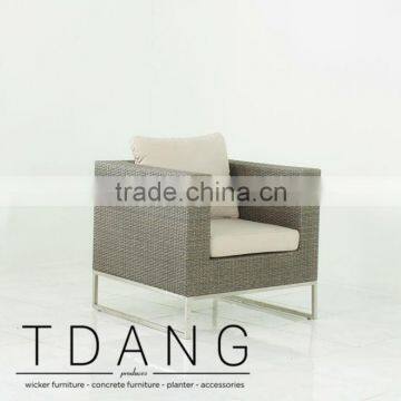 Coronado Wicker Chair with Stainless Steel Base - Contemporary Wicker Sofa Set