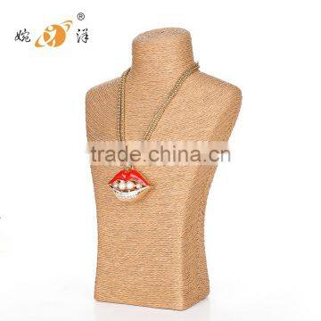 Rope jewelry display busts stand for necklace