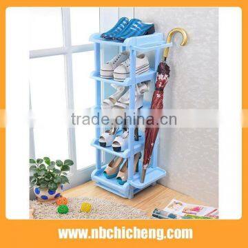 New Design Plastic Fashion Shoe Rack With Umbrella Rack photo-3