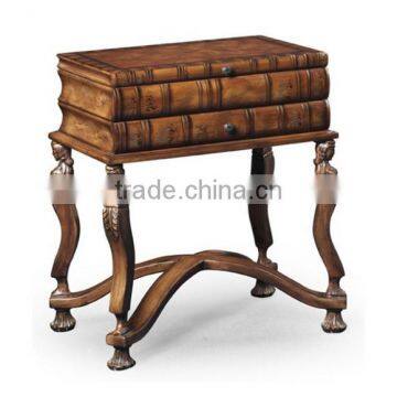 Classic Reproduction Solid Wood Regence Library Bookcase With Writing Table Desk Bureau BF11-05183a photo-4
