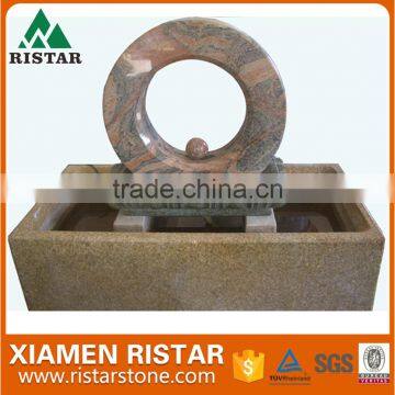 Multicolor Red Granite Stone Rolling Ball Water Fountain photo-2