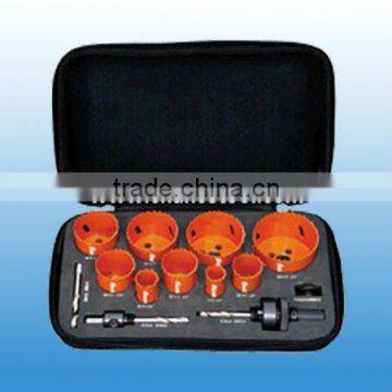 13pcs bimetal hole saw in canvas case CTH005