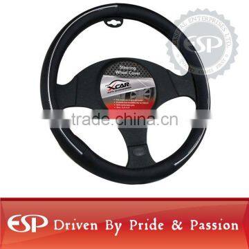 #19578 38cm diameter Genuine Leather Cool Steering wheel cover