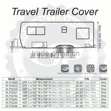 Waterproof 3 Layers Nonwoven Fabric Travel Trailer Caravan Motorhome RV Cover photo-2