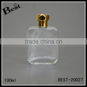 cosmetic packaging high quality 100ml square glass bottle mold clear empty fragrance perfume bottle glass alibaba best sellers