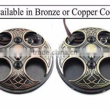 CROSS SKULL FOOT PEDAL Phono Plug Tattoo Power Supply Machine (Bronze or Copper)
