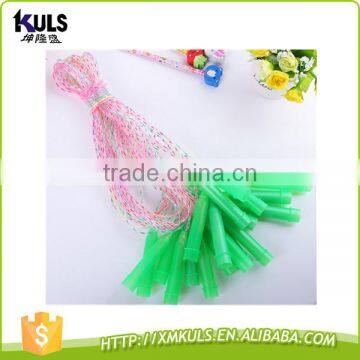 Children skip rope transparent colored plastic rope skipping