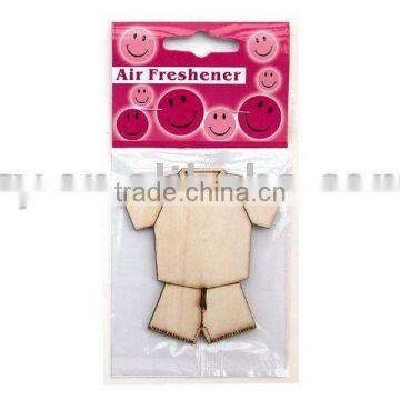 wooden air freshener,t-shirt shaped , ,anti-bacterial