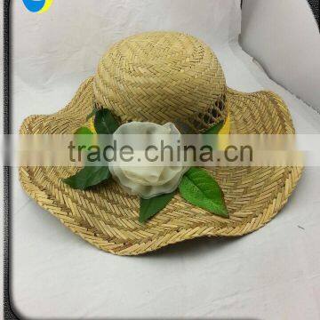 Hand make frowers Straw hat/JAZZ straw hat