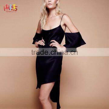 Party Midi Dresses for Girls of 18 Years Old Open Shoulder Design With a Beautiful Asymmetrical Hem Midi Dress 2016 HSd7530 photo-3