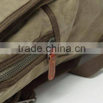 Unisex,Vintage Casual Cotton Canvas Leather Backpack Rucksack Bookbag ,Lagtop Bag Computer Bag For Men & Women photo-5